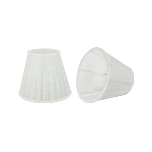 Aspen Creative Corporation 5 in. x 4-1/4 in. White Pleated Empire Lamp Shade (2-Pack)