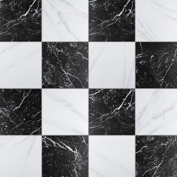 Merzoni Checker Ruzzini 17-7/8 in. x 17-7/8 in. Porcelain Floor and Wall Tile (13.5 sq. ft./Case)