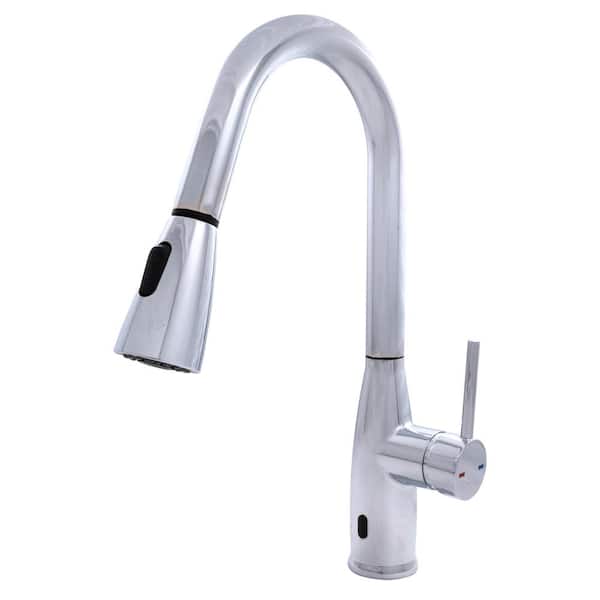 MSI 1.5 in centreset Touch Free Sensor Kitchen Faucet without Deckplate in Polished Chrome