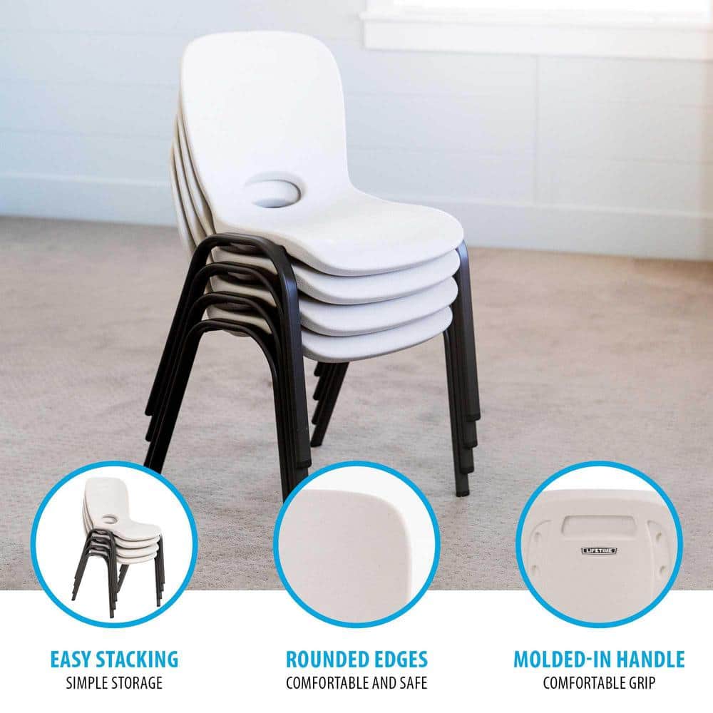 Almond Polyethylene Stackable School Chair for Kids