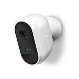 Wire-Free Cam Battery Wireless Indoor/Outdoor Standard Security Camera with Face Recognition, White