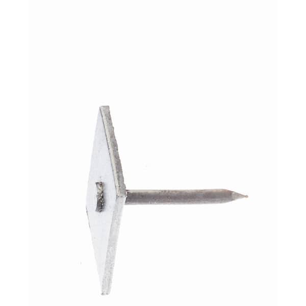 Grip-Rite 1 in. x 12-Gauge Bright Metal Square Cap Nails 3 lb. Box