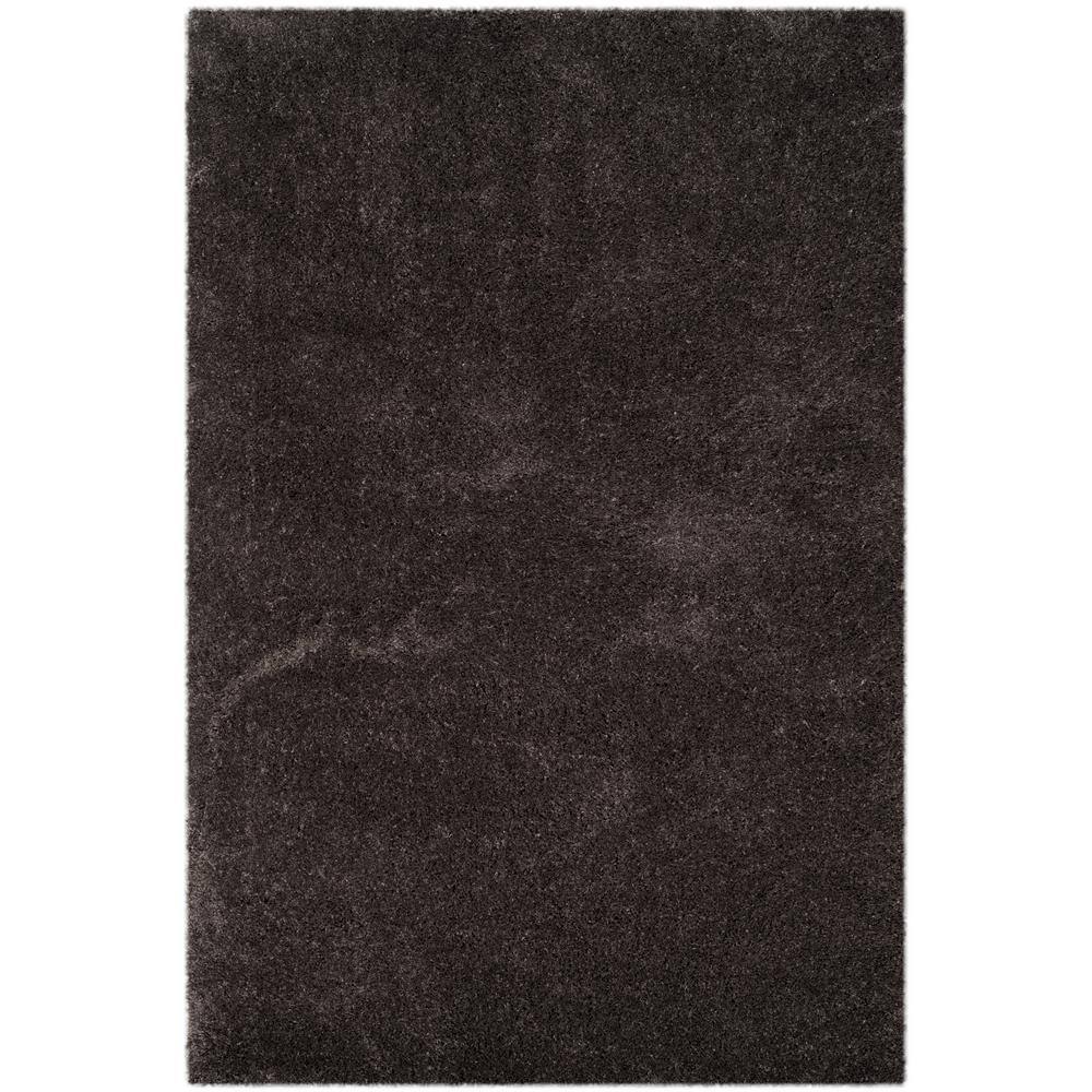 5'1 x 7'6 Dark Grey SAFAVIEH Reno Shag Collection SGR419D Solid Non-Shedding Living Room Bedroom Dining Room Entryway Plush 1.6-inch Thick Area Rug 