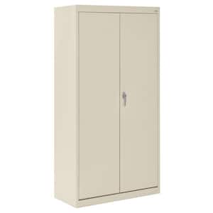 Supply ( 30 in. W x 66 in. H x 18 in. D ) Freestanding Cabinet with 3 Fixed Shelves in Putty