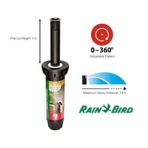 1800 Series 4 in. Pop-Up Sprinkler, 0-360 Degree Pattern, Adjustable 8-15 ft.