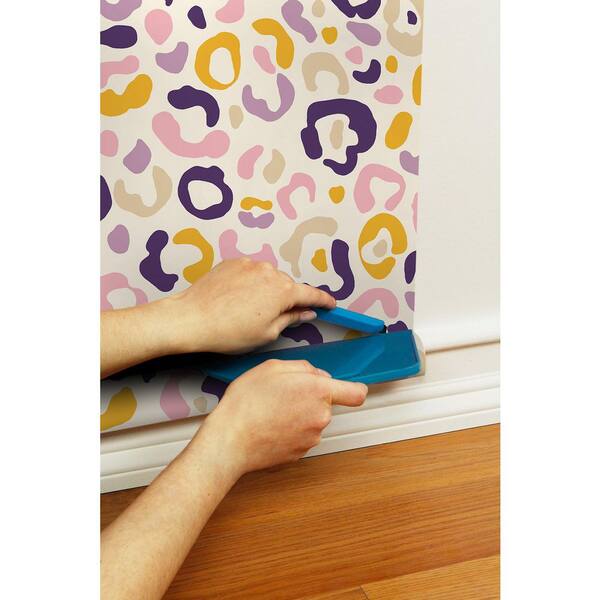 Pink Cheetah Print Peel and Stick Wallpaper Sample - 19′′x19′′, PVC-Free