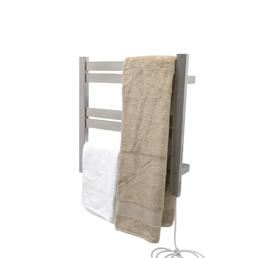 Brushed Nickel Wall Mounted 6-Bar Electric Towel Warmer