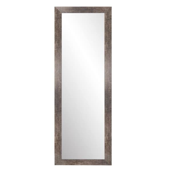 BrandtWorks Rustic Framed Rectangle Brown Full Length Thin Wall Mirror 71 in. H x 21.5 in. W