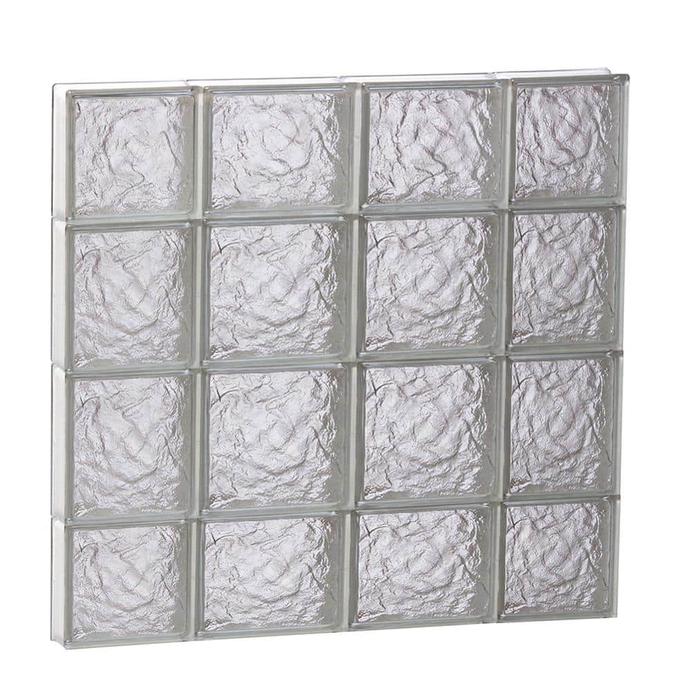 27 in. x 27 in. x 3.125 in. Frameless Ice Pattern Non-Vented Glass Block Window price history on PriceWatchPro