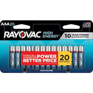 High Energy AAA Batteries (20-Pack), Alkaline Triple A Batteries