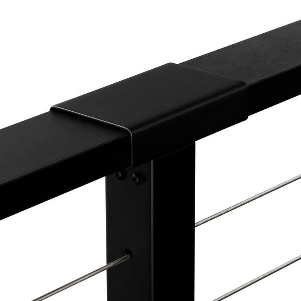 18 ft. Stair Cable Railing, 42 in. Base Mount, Black