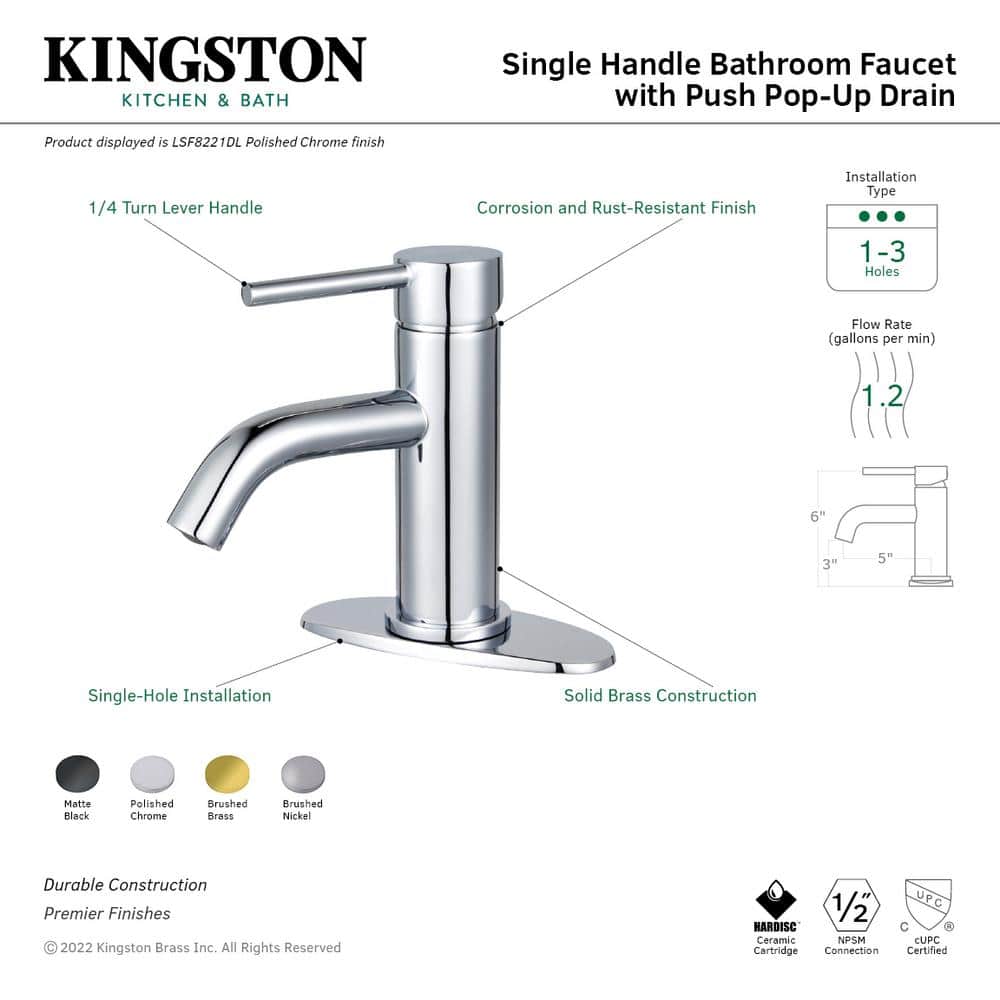 Concord 6'' Sleek Cylindrical Brushed Brass Bathroom Faucet