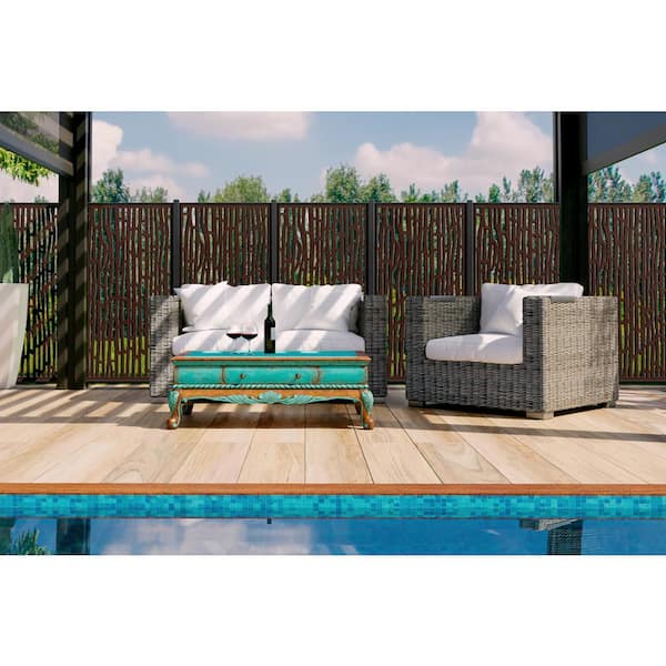 DESIGN VU Bali 6 ft. x 3 ft. Espresso Recycled Polymer Decorative