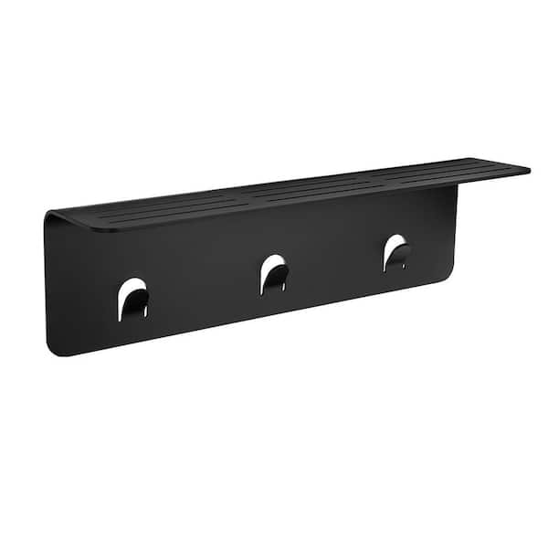 Brondell Nebia 4.7 in. W 3.7 in. H x 16.5 in. D Aluminum Rectangular Shelf in Black Matte