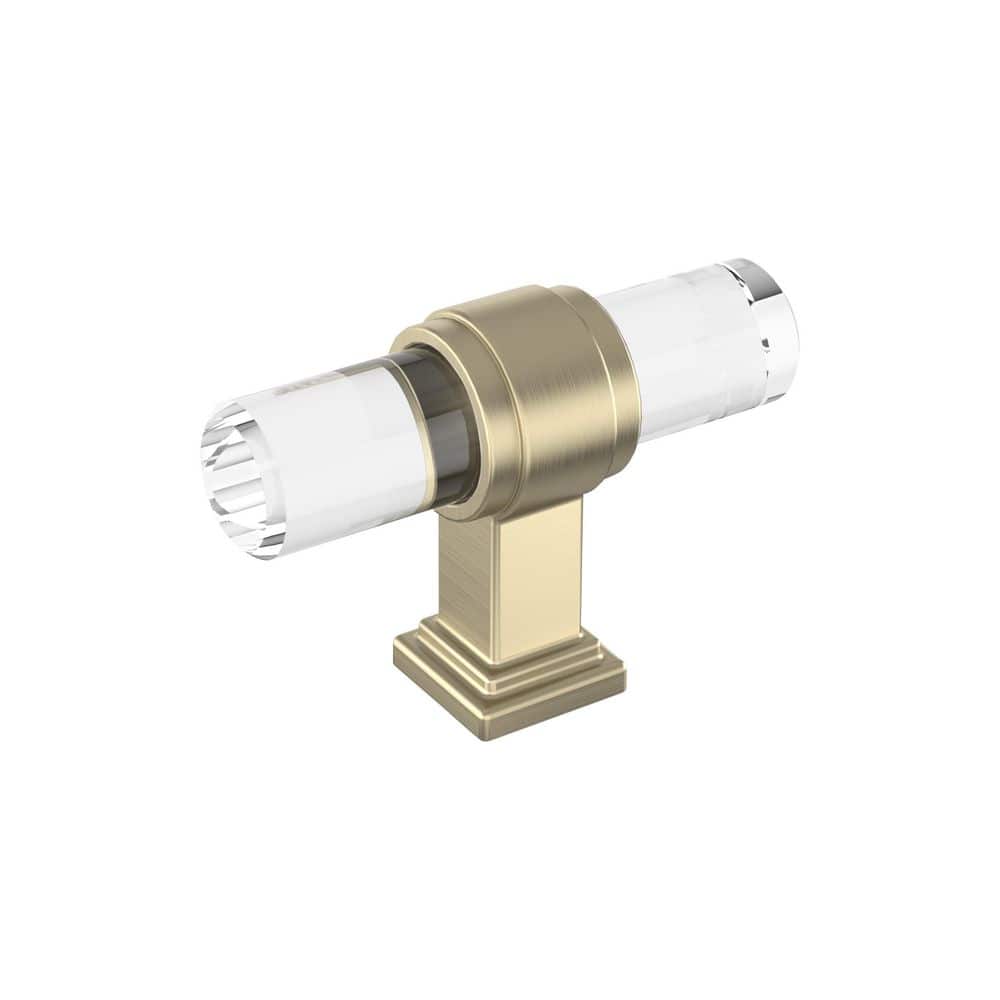 Glacio 2-1/8 in. (54mm) Length Clear/Golden Champagne Bar Cabinet Knob price history on PriceWatchPro