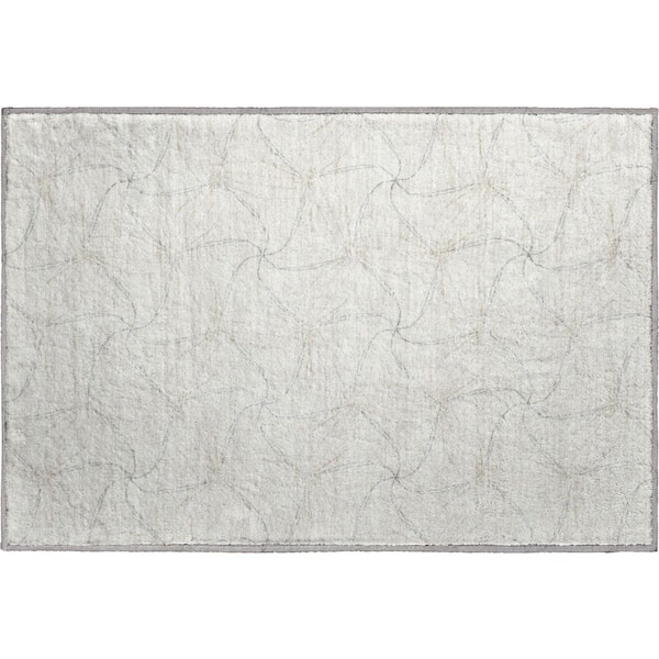 Addison Rugs Mayfield Premium Machine Washable Abstract AMF968 Ivory 1 ft. 8 in. x 2 ft. 6 in. Area Rug