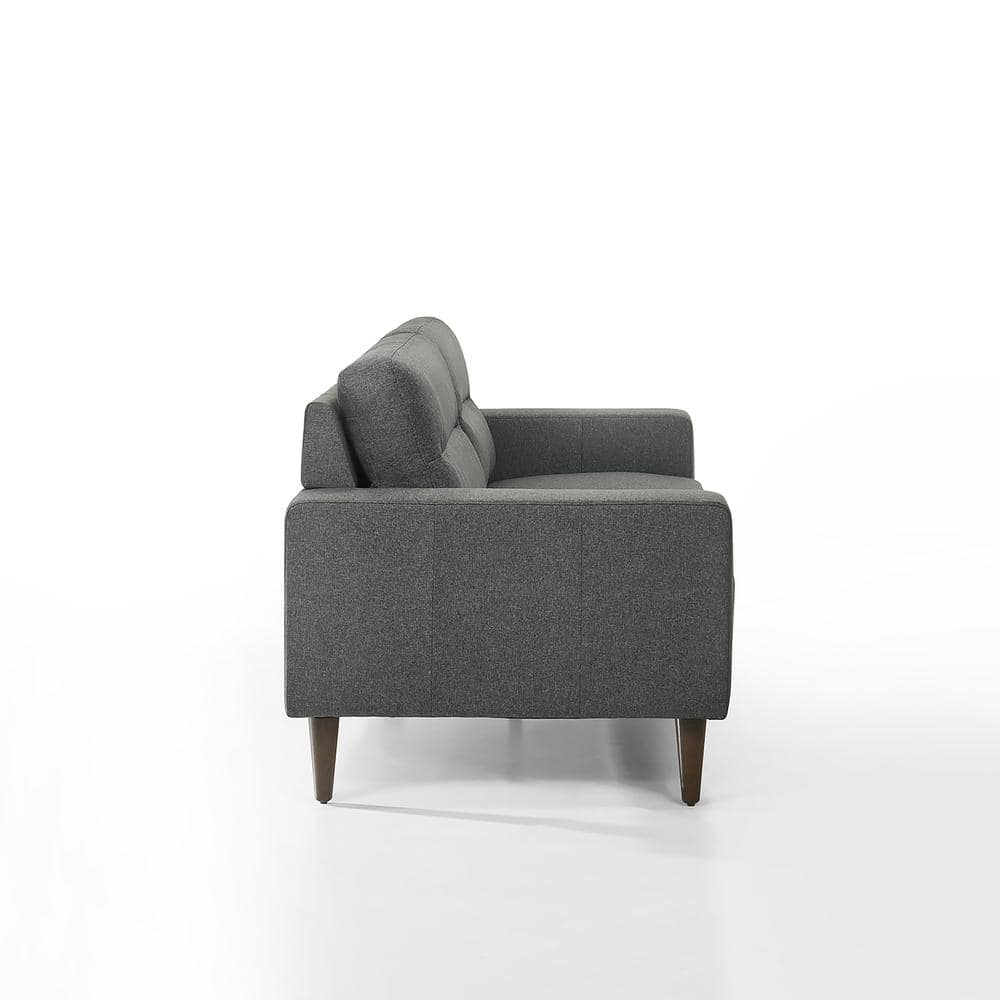 Vale 2-Piece Gray Polyester Fabric Sofa and Chair Set