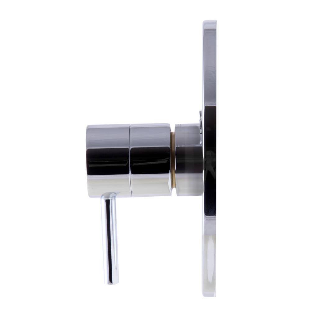 Polished Chrome Round Shower Mixer with Lever Handle