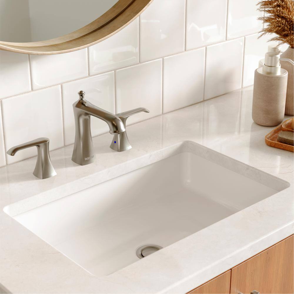 Woodburn Stainless Steel 2-Handle Widespread Bathroom Faucet