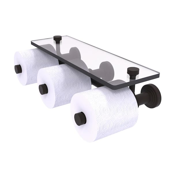 Allied Brass Waverly Place Collection Wall Mounted Glass Guest Towel Tray in Venetian Bronze
