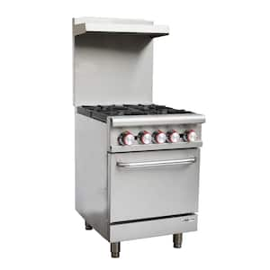 24 in. Commercial Gas Range in Stainless Steel