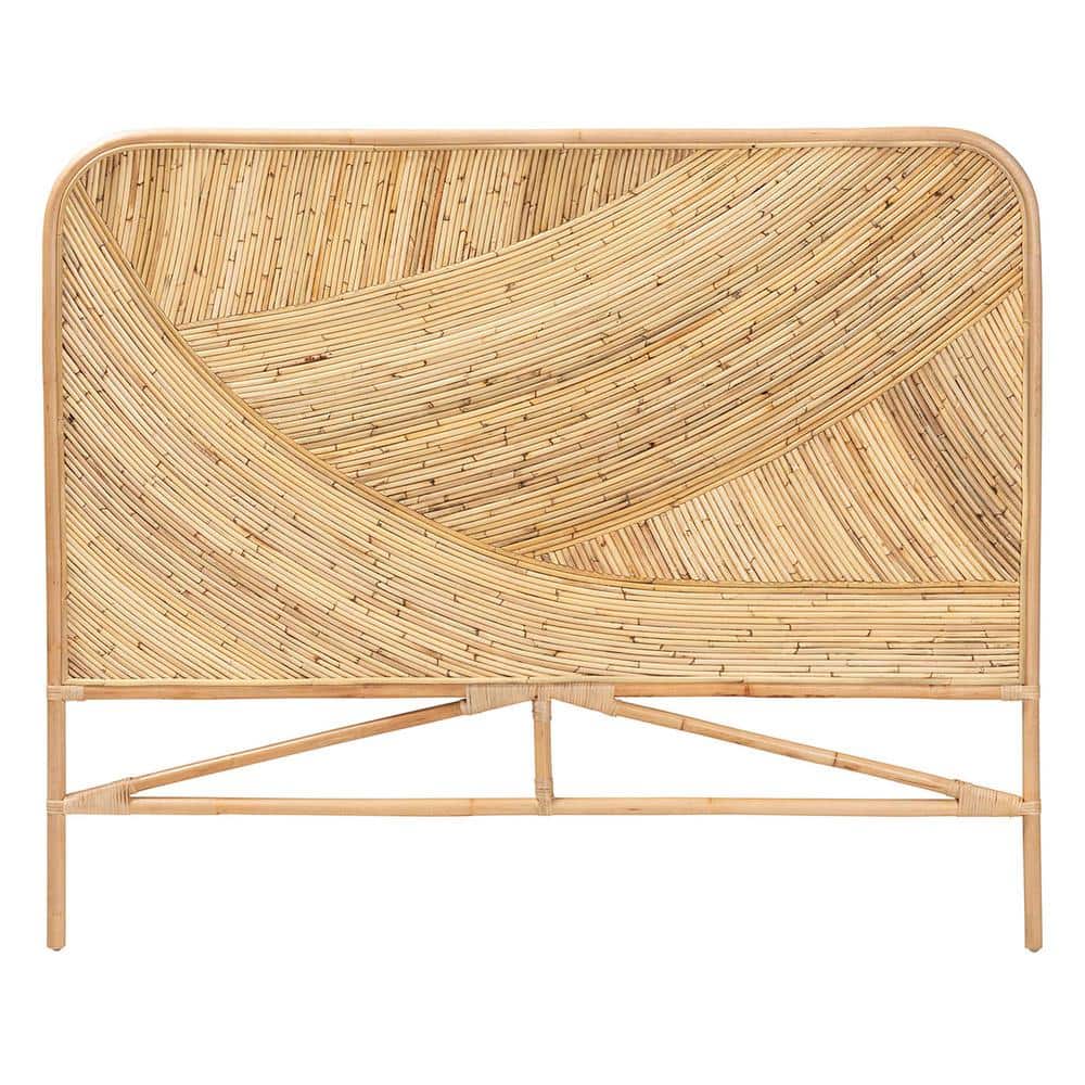 Delphi Natural Brown Rattan Queen Standalone Headboard