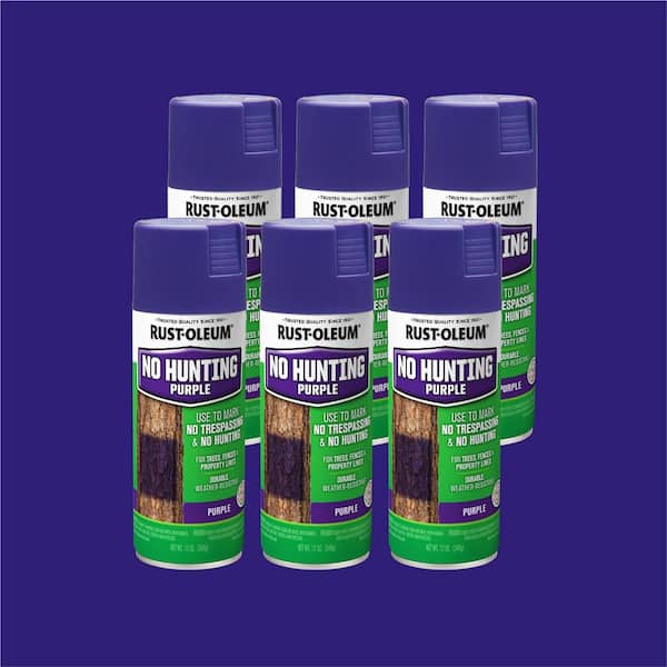 12 oz. No Hunting Purple Spray Paint (6-Pack)