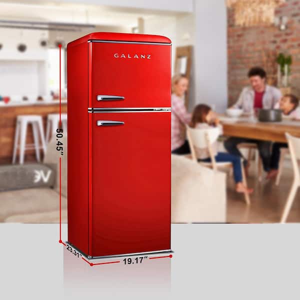 Commercial Cool 4.0 cu. ft. Retro Mini Fridge with Full Width Freezer  Compartment in Red CCRR4LR - The Home Depot