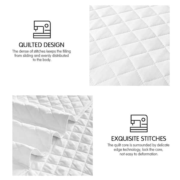 NexHome Quilt Set Queen White (90039)