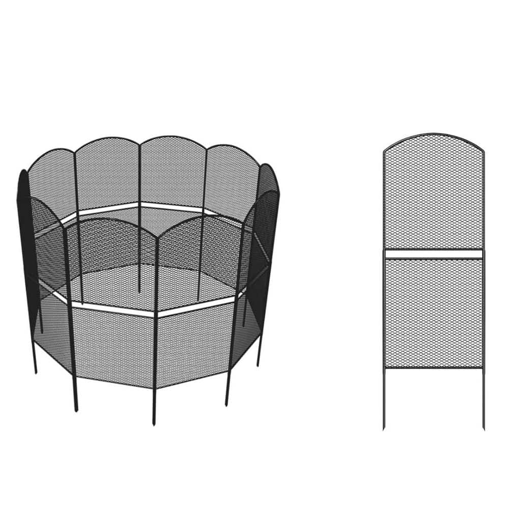 37.5 in. Rustproof Metal Arched Garden Fence 10 Pack Decorative Animal Barrier Wire Section Edging Border for Yard Patio price history on PriceWatchPro