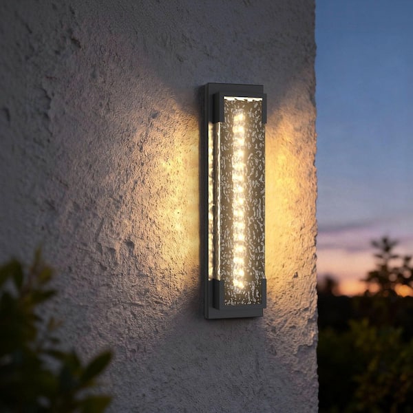 YANSUN 18 in. Large Integrated LED Outdoor Wall Light, Waterproof