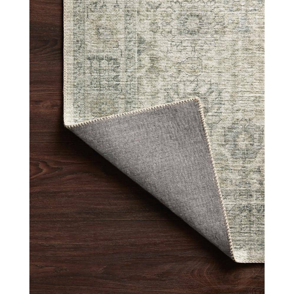 Blue Rectangular Oriental Synthetic Reversible Accent Rug