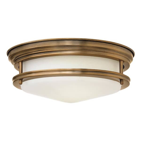 HINKLEY Hadley 12 in. 2-Light Brushed Bronze Flush Mount