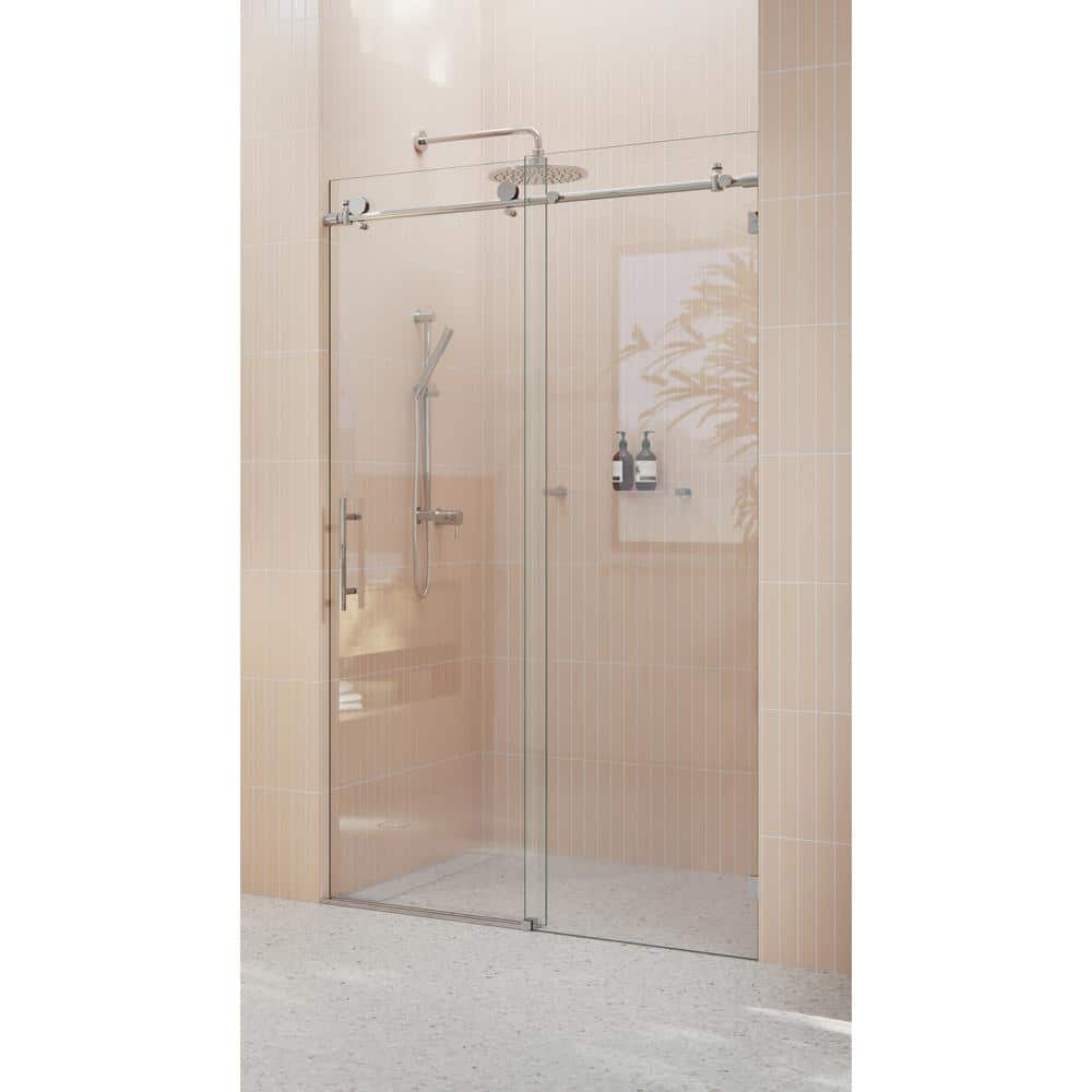 Eclipse 48" x 78" Frameless Glass Sliding Shower Door in Polished Chrome