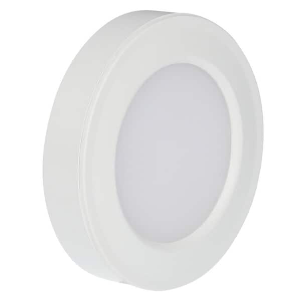 Commercial Electric 3-Light White LED Puck Light Kit 21353NVKIT-WH