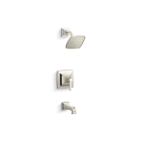 KOHLER Riff 1-Handle Tub and Shower Faucet Trim Kit with 2.5 GPM in Vibrant Polished Nickel (Valve Not Included)