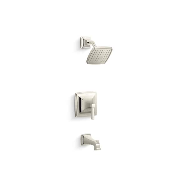 KOHLER Riff 1-Handle Tub and Shower Faucet Trim Kit with 1.75 GPM in Vibrant Polished Nickel (Valve Not Included)