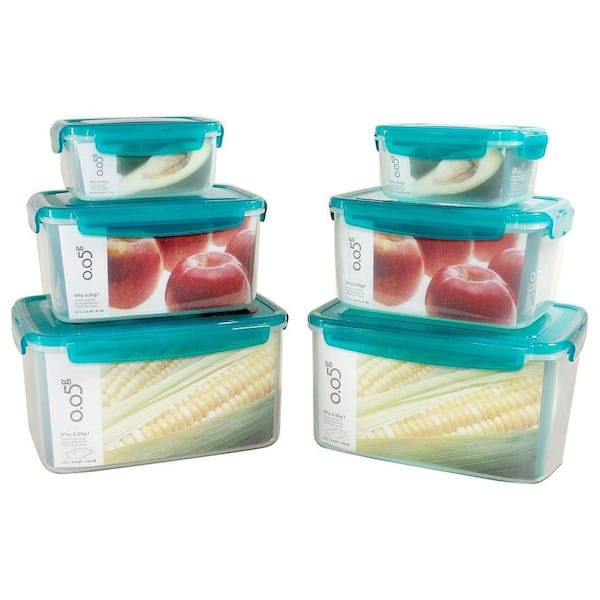 Lock and Lock 12pc Food Storage Container Green Lids-DISCONTINUED