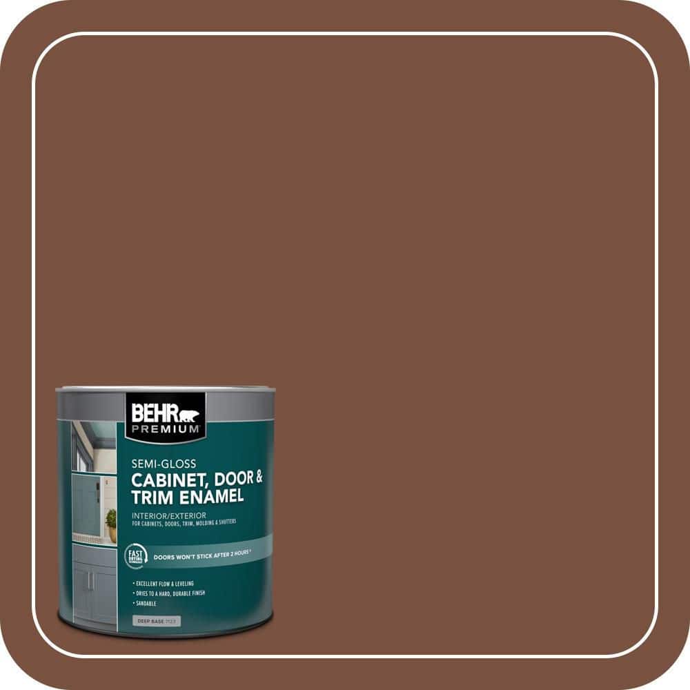 BEHR PREMIUM 1 qt. #S200-7 Earth Fired Red Semi-Gloss Enamel
