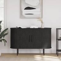 Nebula Black Oak Sideboard with Gliding Doors