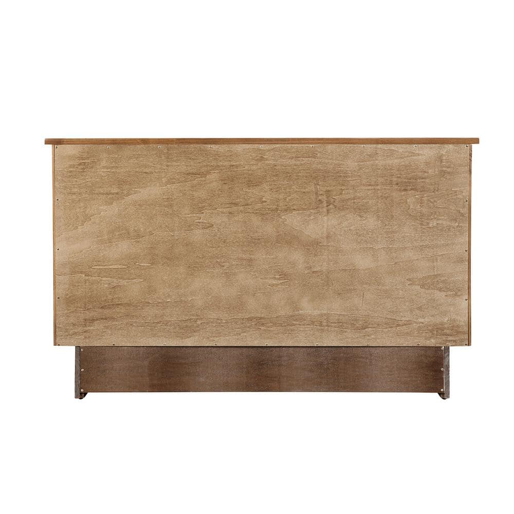 Queen Size Ash Wood Murphy Cabinet Bed with Drawer