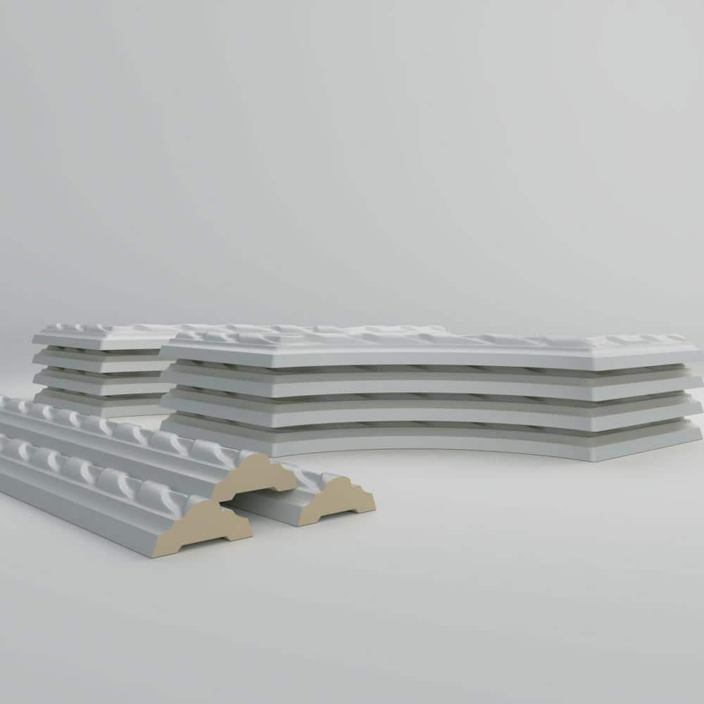 24"W x 48"H Gray Polyurethane Reeded Acanthus Leaf Panel Moulding Kit