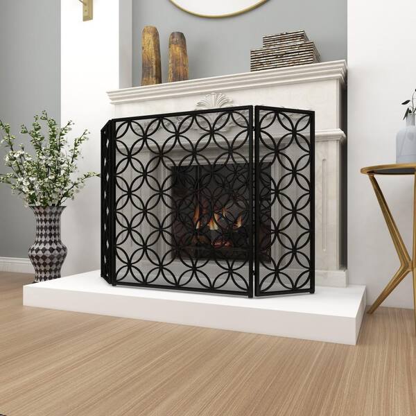Fireplace Hood Fireplace Heat Deflector Adjustable - Fits 28-48" Fireplaces, Black Heat Shield With Patent Pending Design Fireplace Heat Deflector For Tv Solo Stove Heat Deflector