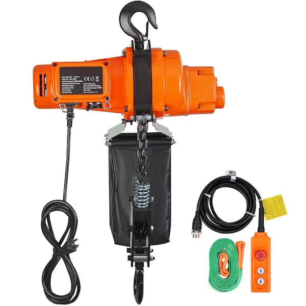 Electric Chain Hoist, 2200 lb. Load Capacity, 10 ft. Lifting Height, 6.9 ft. /min Speed, 120-Volt, Single Phase Overhead