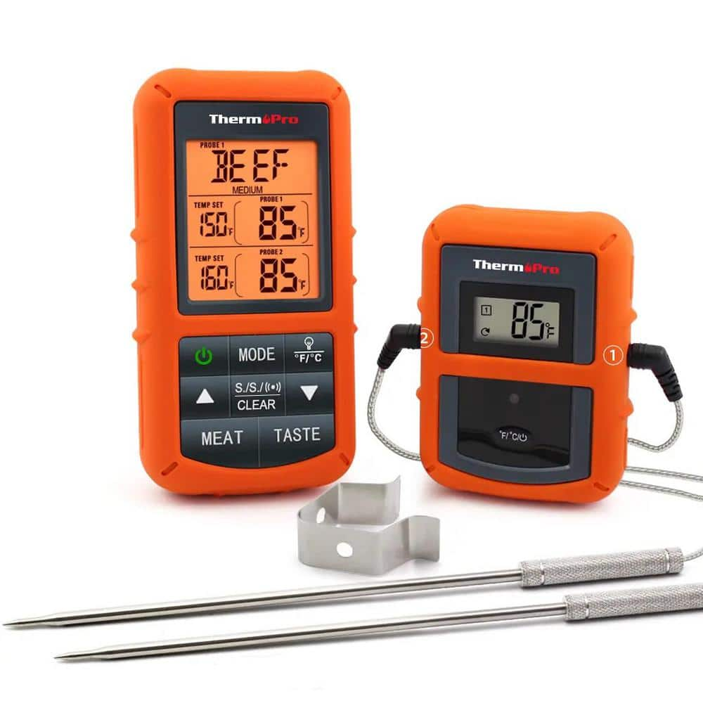 ThermoPro Dual Probe Wireless Meat Thermometer Red TP828BW - Best Buy