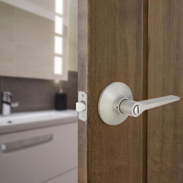 Freedom Satin Nickel Bed/Bath Door Lever