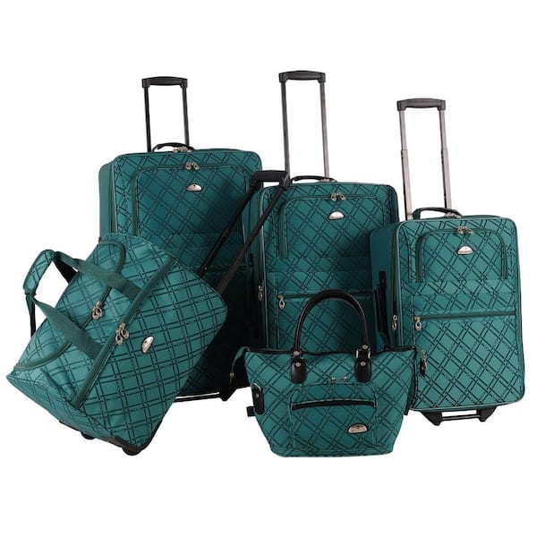 American Flyer Pemberly Buckles 5-Piece Luggage Set
