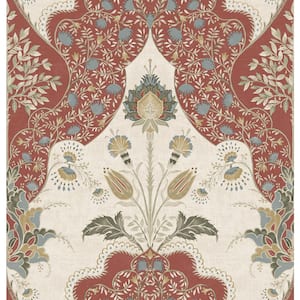 Auden Ruby Red Floral Grandeur Wallpaper Sample