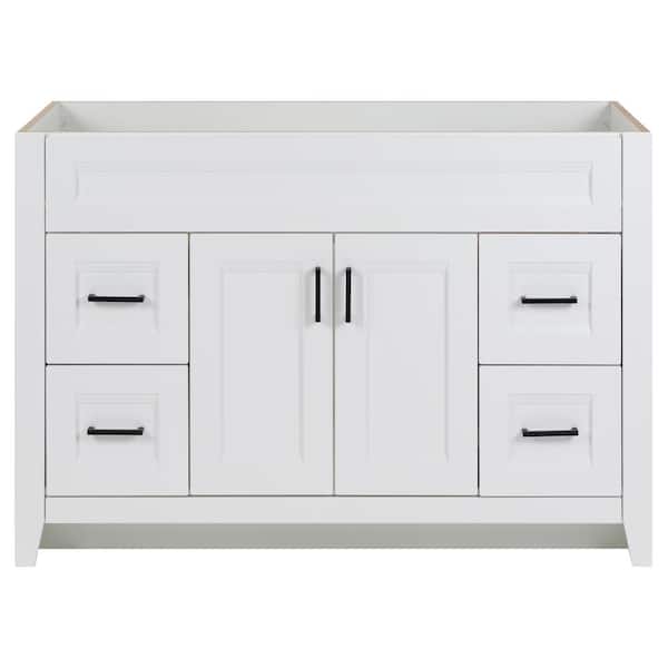 Home Decorators Collection Ridge 48 in. W x 22 in. D x 34 in. H Bath Vanity Cabinet without Top in White
