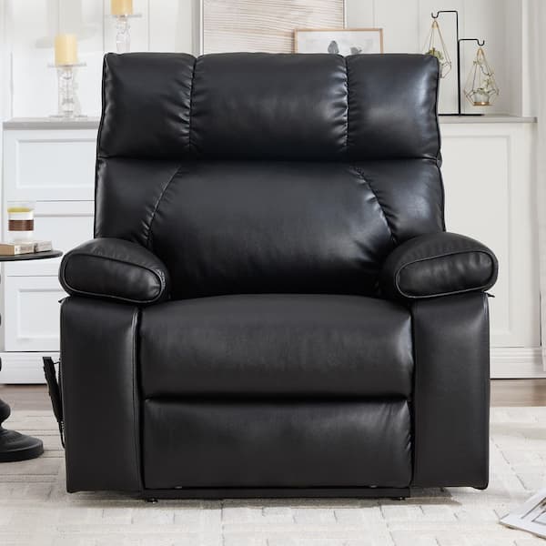 aisword Black Oversized Dual Motor Genuine Leather Power Lift